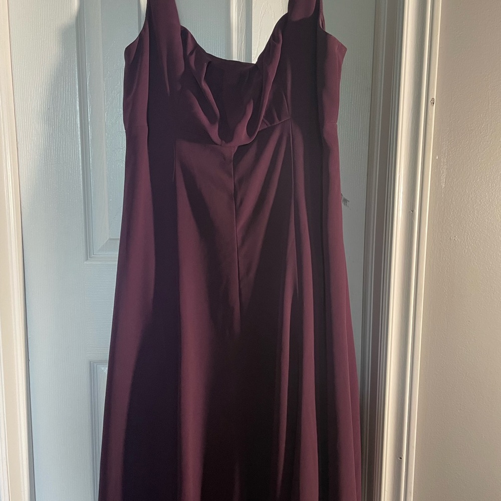 After Six Purple A-line Spaghetti Strap Dress